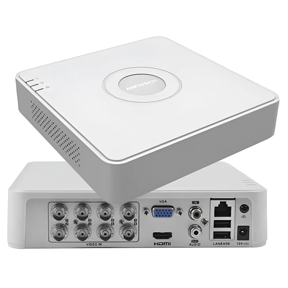 Hikvision DS-7108HGHI-M1 DVR — المنافذ الخلفية 8 BNC