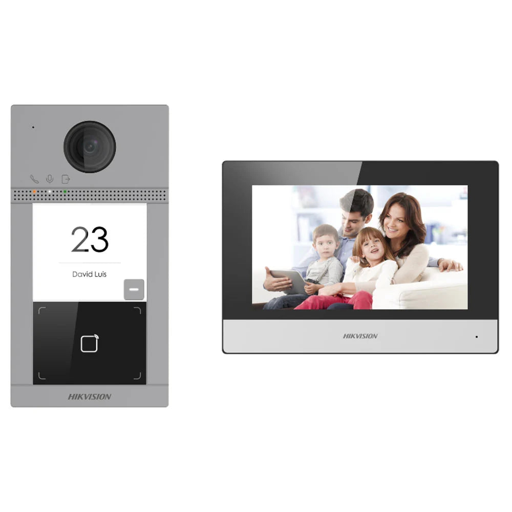 Hikvision DS-KIS604-S IP Video Intercom Kit - Door Station and Indoor Monitor