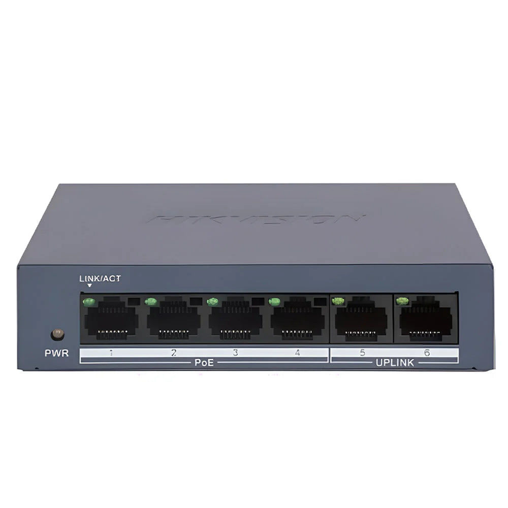 Hikvision DS-3E0106MP-E/M سويتش PoE - واجهة أمامية