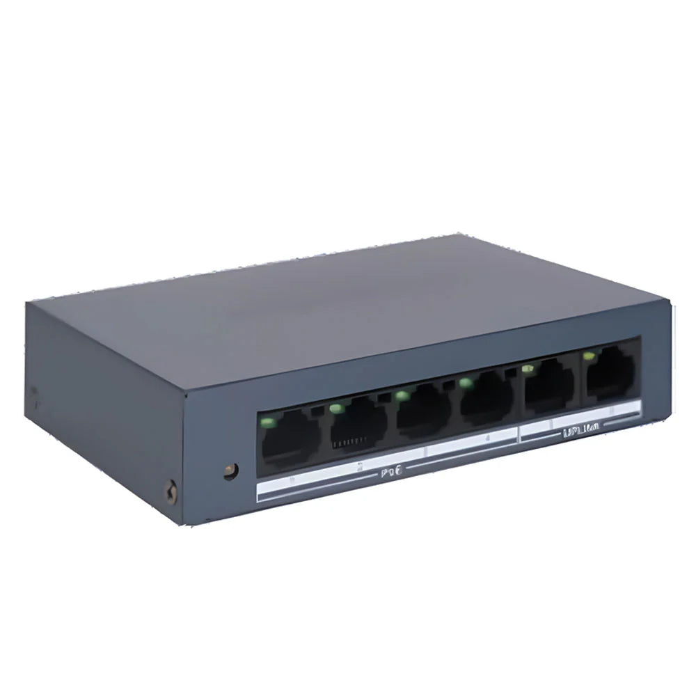 Hikvision DS-3E0106MP-E/M سويتش PoE - زاوية جانبية