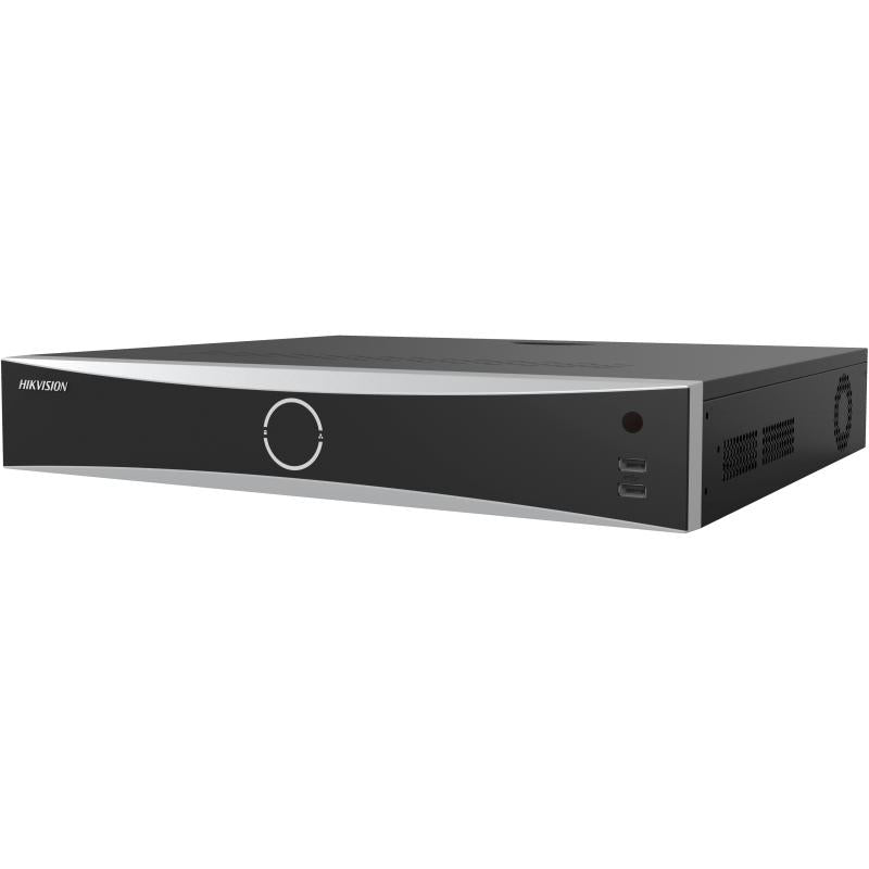Hikvision DS-7732NXI-I4/S NVR — تصميم مؤسسي بزر دائري ومروحة جانبية